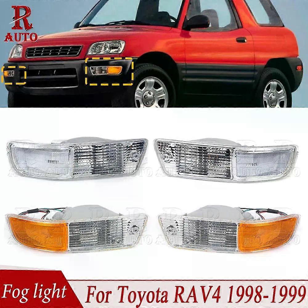 Car Front Bumper Fog Light Fog Lamp Assembly Car Styling Daytime Driving Lamp With Wire For Toyota RAV4 1998 1999