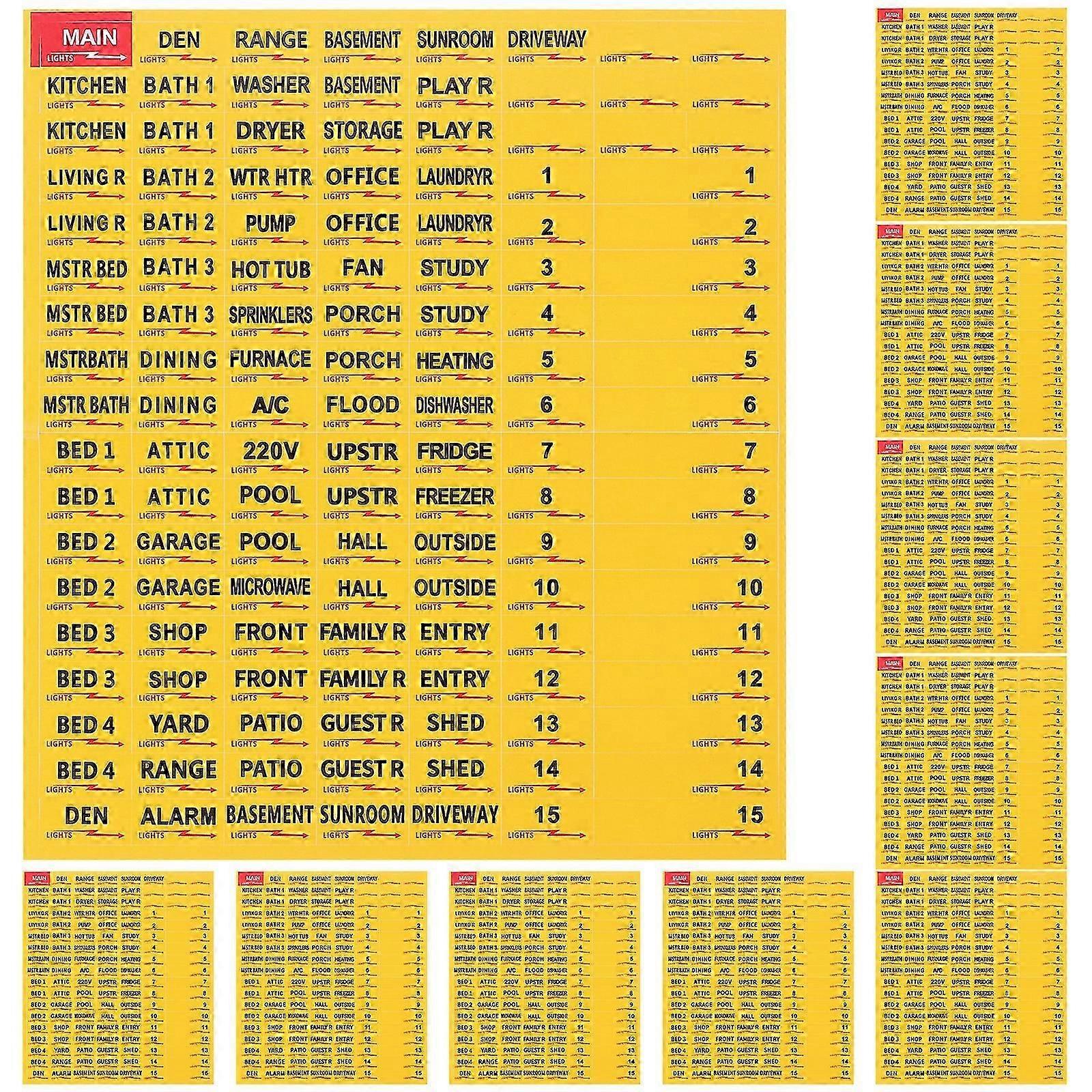 10 Sheets Electrical Panel Label Electrical Panel Labels Breaker Panel Label Circuit Breaker Sticker