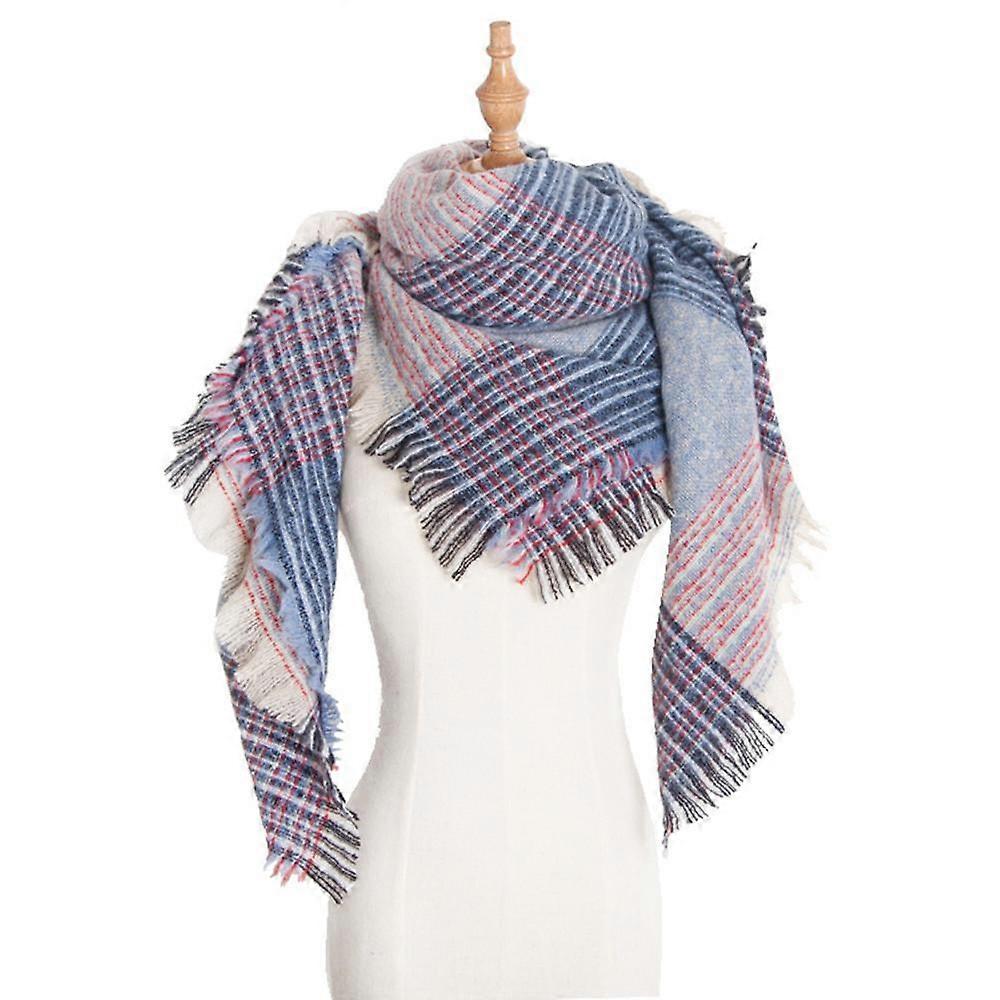 Scarf Autumn Winter Triangle Shawl Women's Triangle Scarf Plaid Thin Square Scarf Scarf