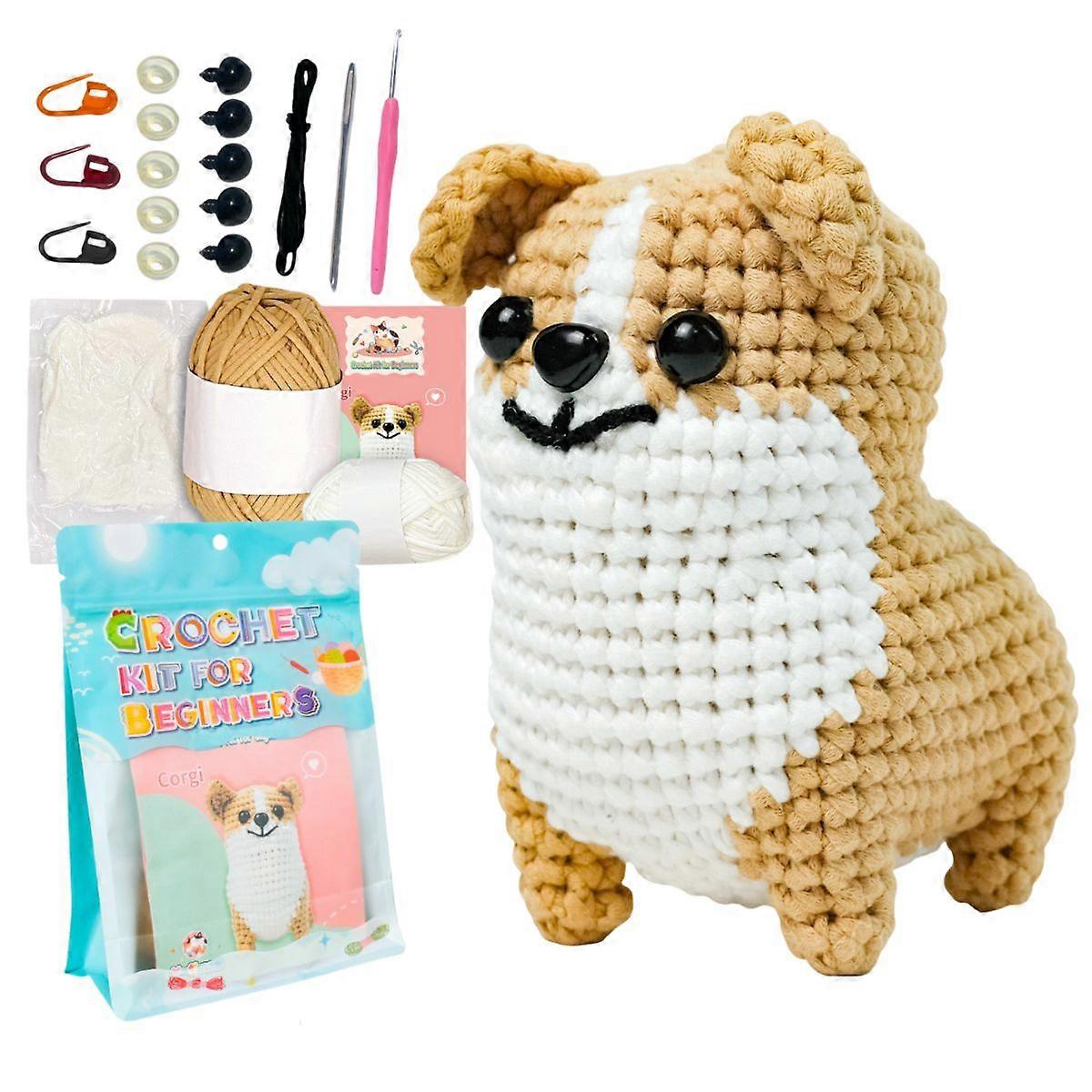 Crochet Kit for Beginners, Crochet Kit W Step-by-Step Video Tutorials, Crochet Animal Kit, Beginner Crochet Kit