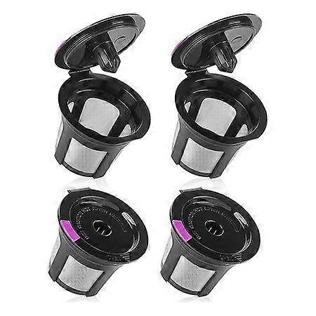 4Pcs Reusable K Cups Refillable K Cup Coffee Pods Black