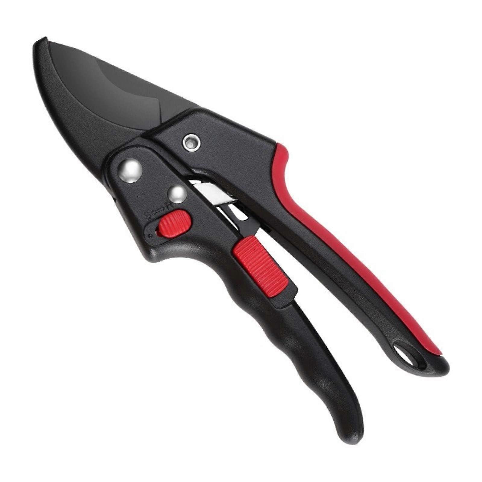 8 Inch Ratchet Anvil Pruners - Durable Dual-Mode Garden Shears for Heavy-Duty Branch Cutting