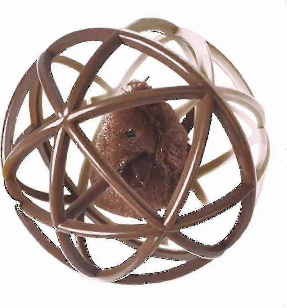 Cat Toy Ballcat Mouse Ball Cage Cat Mouse Toy Cat Interactive Toy Squeak Mouse Cat Toy,cat Mouse Ball Toy