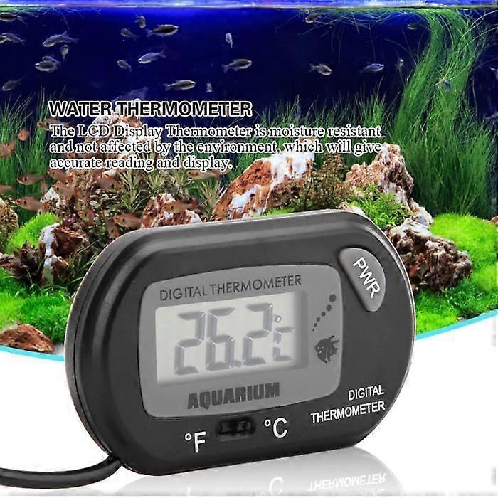 TMISHION Digital Thermometer 2 Colors Aquarium Tank Temperature Meter Digital Thermometer Black