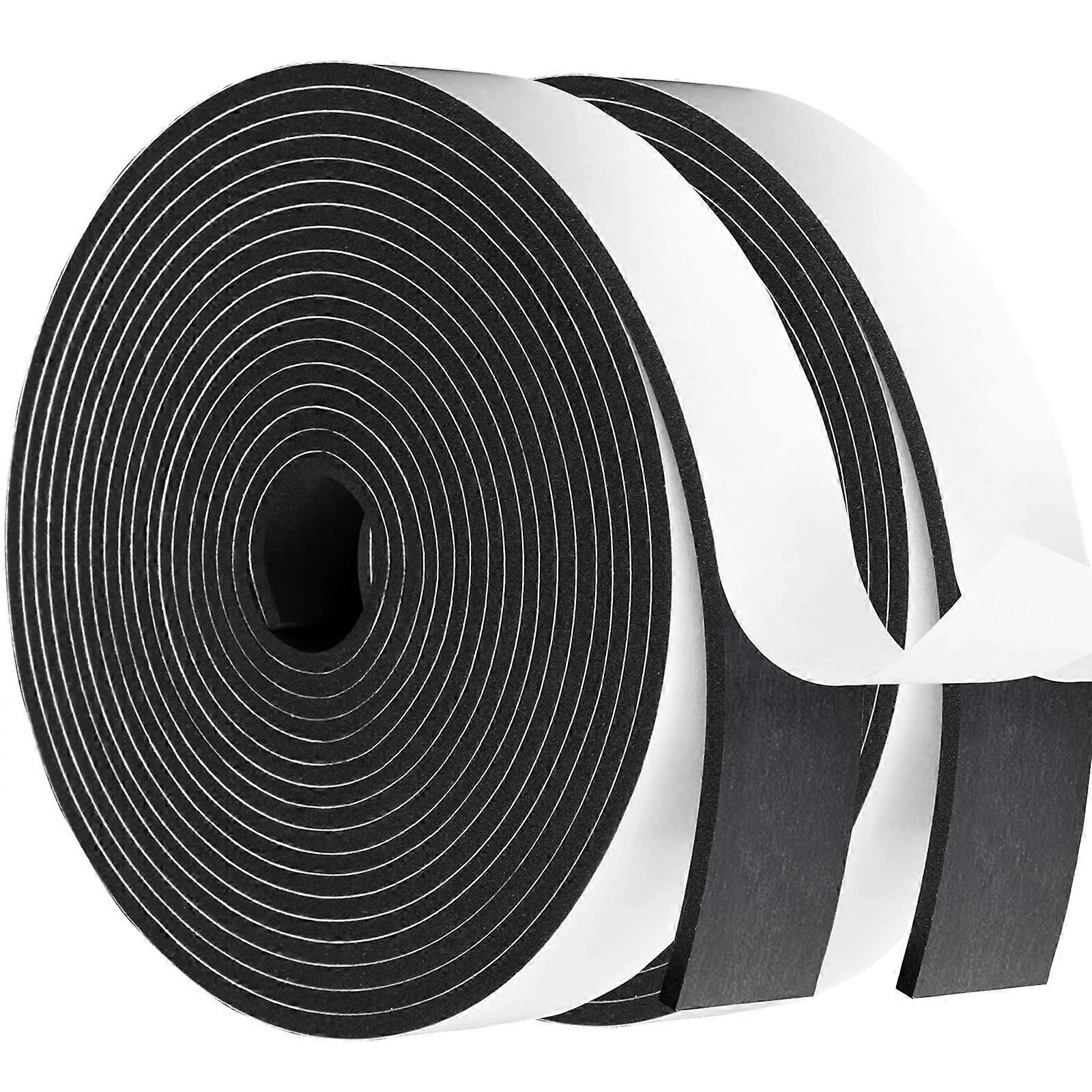 2 Rolls Foam Tape Weatherproof Window Sealer Door Weather Foam Sealing 1 Inch X 16 Feet