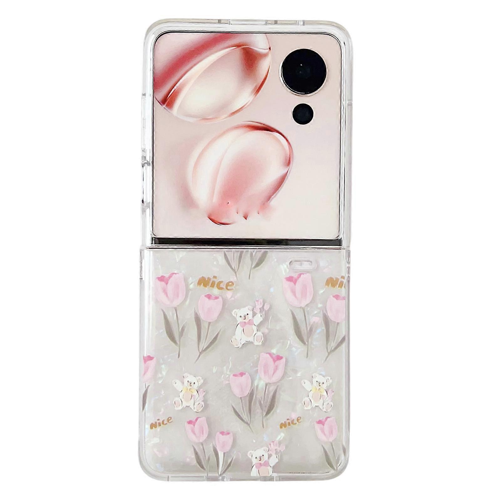 Shell Texture Flower Pattern Protective Phone Case