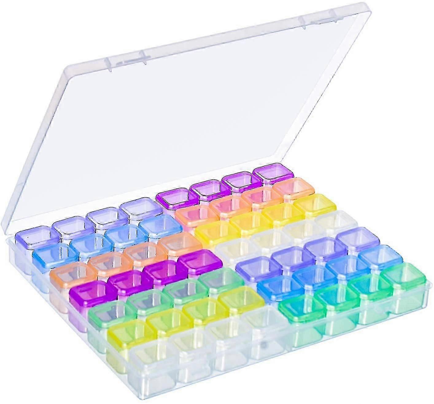 1 Pack 56 Grids Plastic Storage Boxes Jewelry Organizer Boxes Clear Organizer Box
