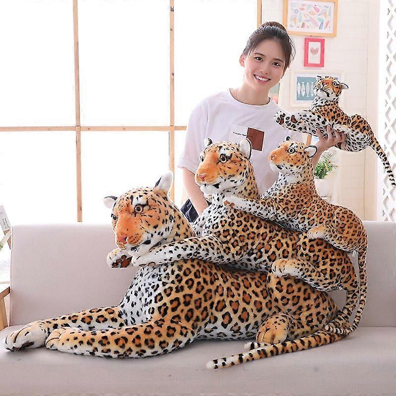 30-120cmビッグヒョウパンサーぬいぐるみおもちゃジャイアントホワイトタイガーブラックパンサーソフトぬいぐるみ動物枕動物人形おもちゃ子供用