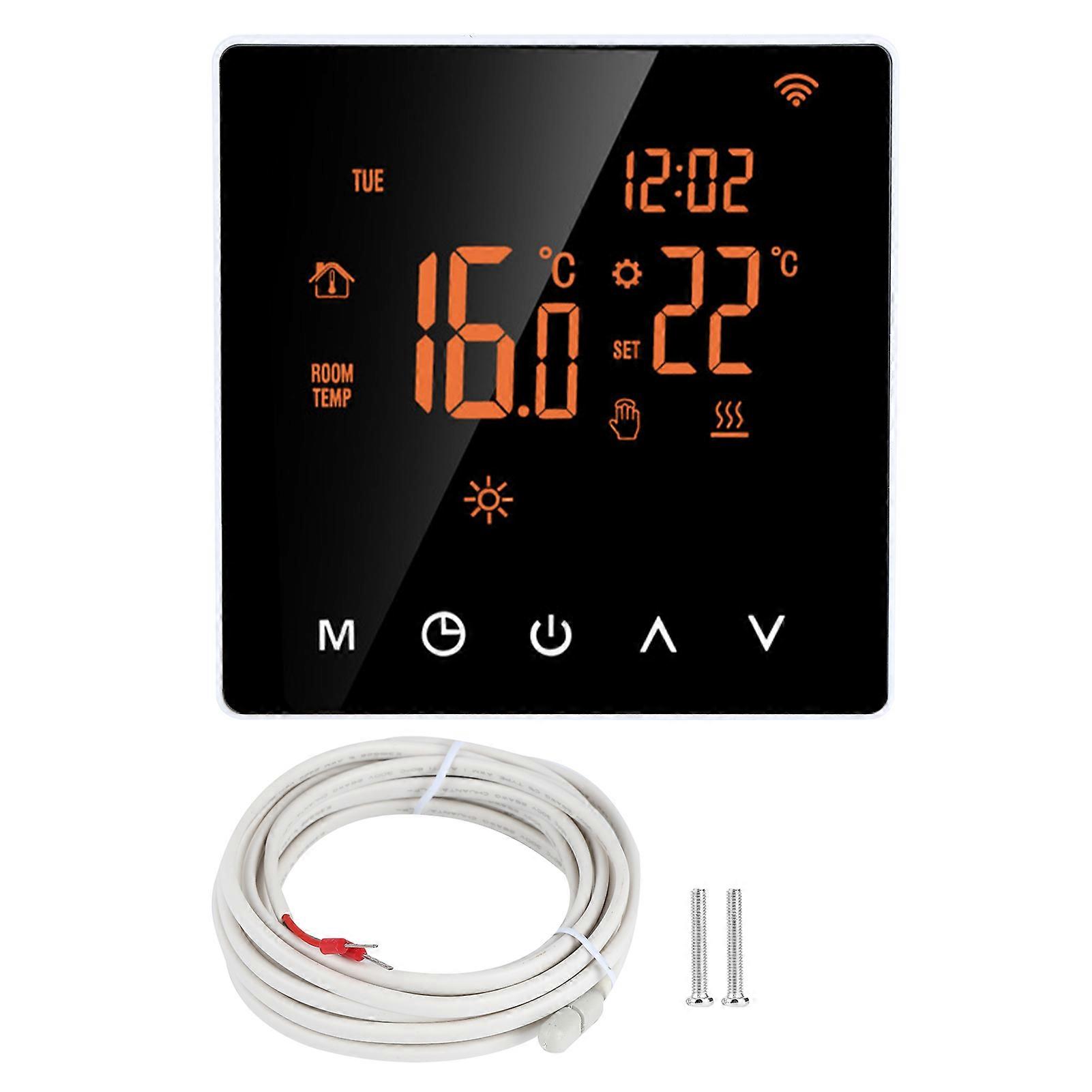 WiFi Smart Thermostat 16A with Large LCD Display for 230V Systems - Intelligent Temperature Control Device