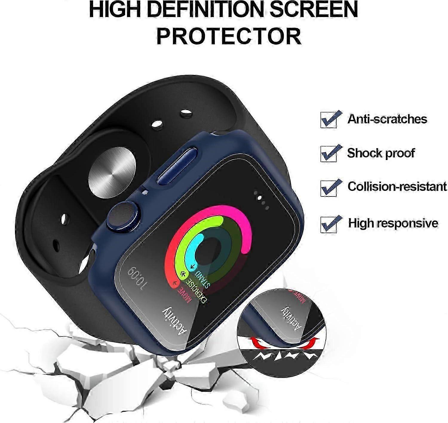 2 Pack Hard PC Case Compatible with Apple Watch SE 2022/Series 6/5/4/SE 44mm,