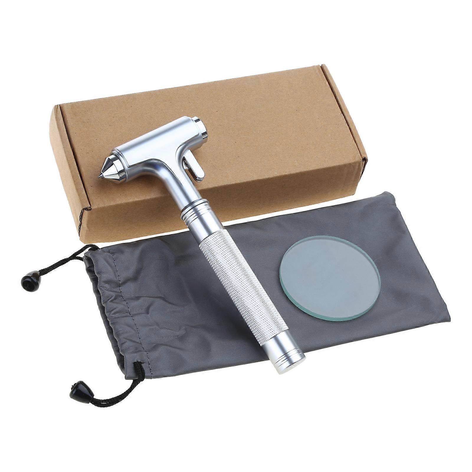 Emergency Escape Tools Car Self-help Escape Hammers Fire Emergency Window Broken Knocking Glass Artifact Safety Hammers Silver