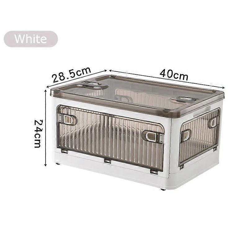 Foldable Storage Box Closet Organizer Stackable Sundries Organizer with Wheels Home Storage Large Capacity books Snack Toy Bin