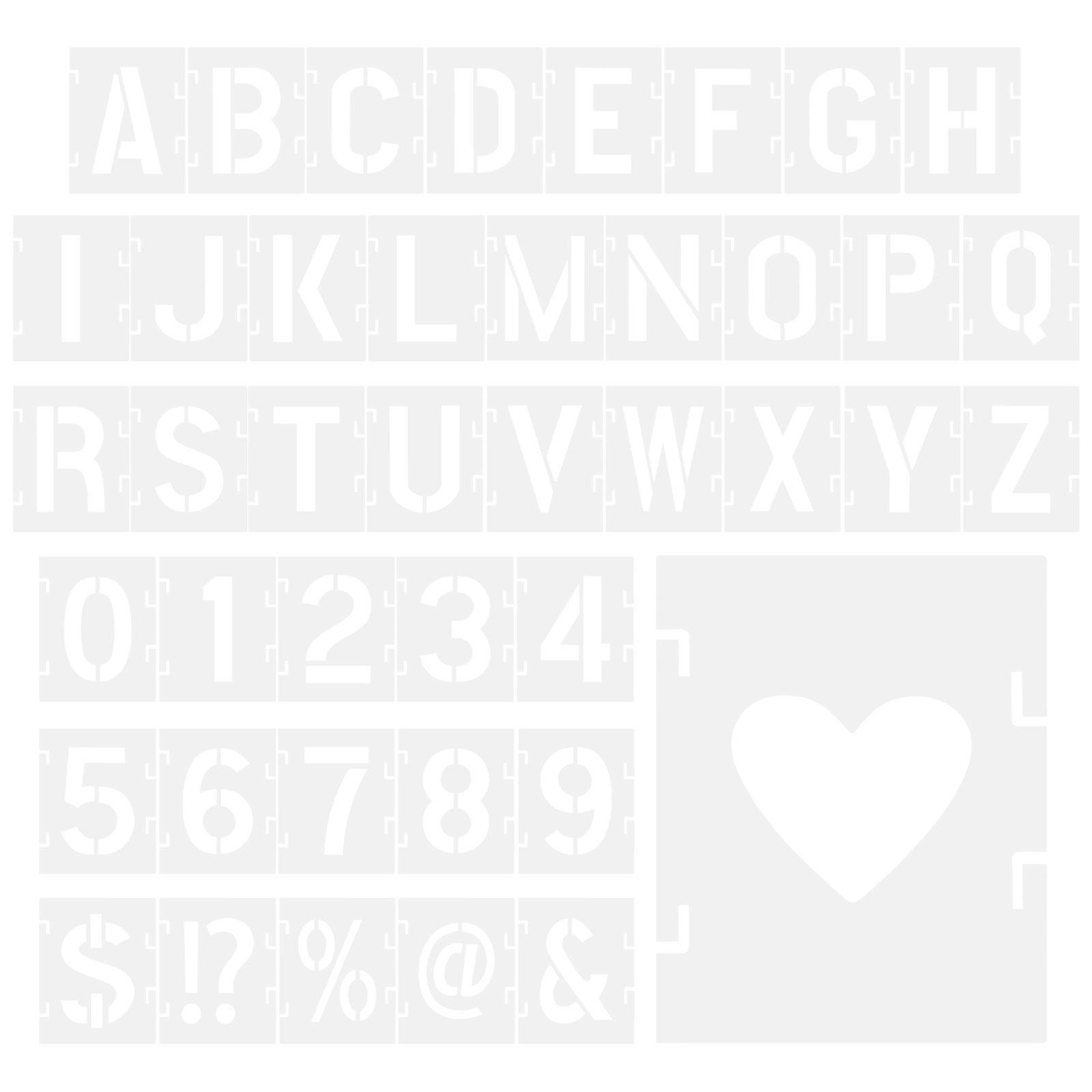 1 Set Letter Stencils Reusable Alphabet Templates Wall Painting Letters Numbers Stencil Kit Drawing Stencils Large Letter Stencils