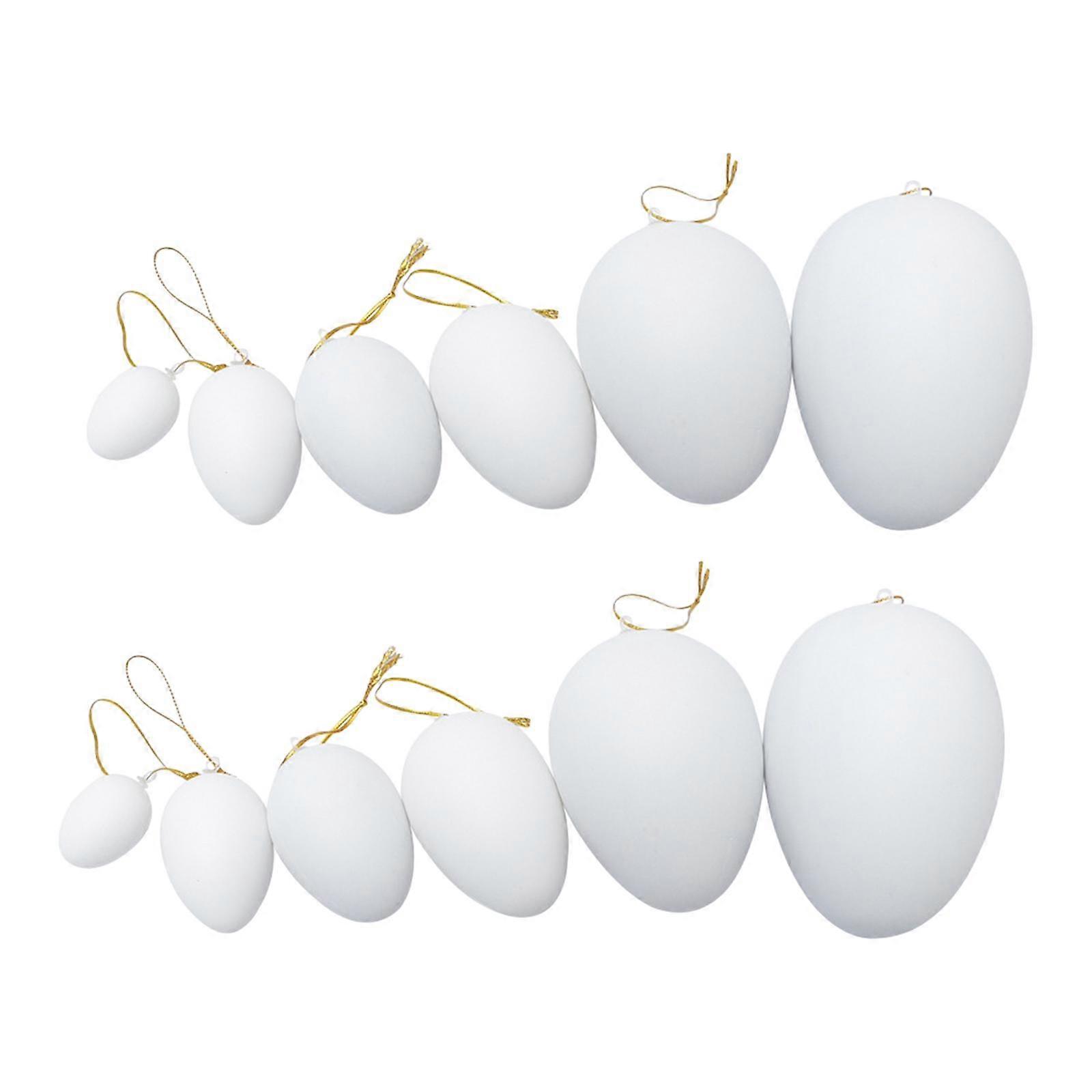12x Simulation Easter Eggs Crafts White for Children School Projects Office