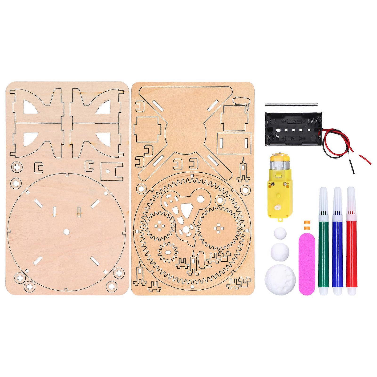 Solar System Wooden Model Sun Earth Moon Astronomy Brick STEM Educational Toy for Puzzle Teaching