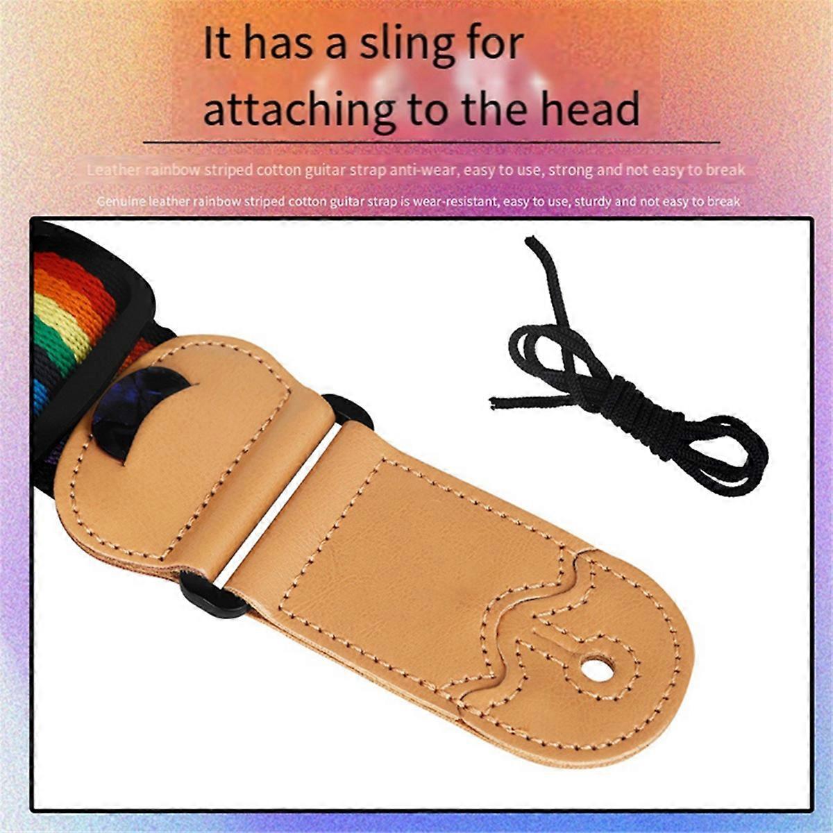 Guitar Strap Adjustable Guitar Strap with Picks Holder