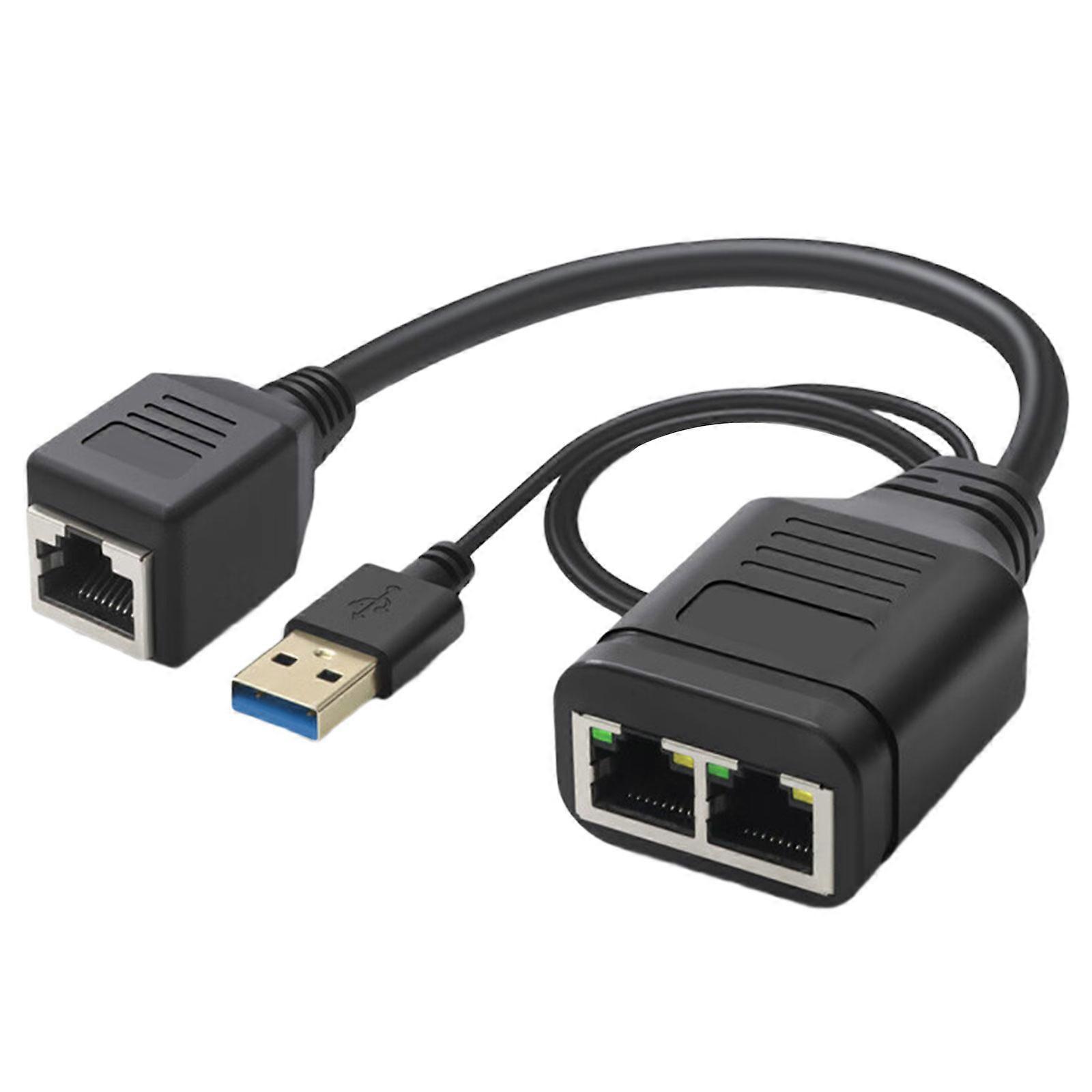 LAN Splitter Adapter 1 in 2/3/4 Out Ethernet Splitter for Cat5/5e/6/7/8 Cable, Supports 100Mbps Internet Sharing