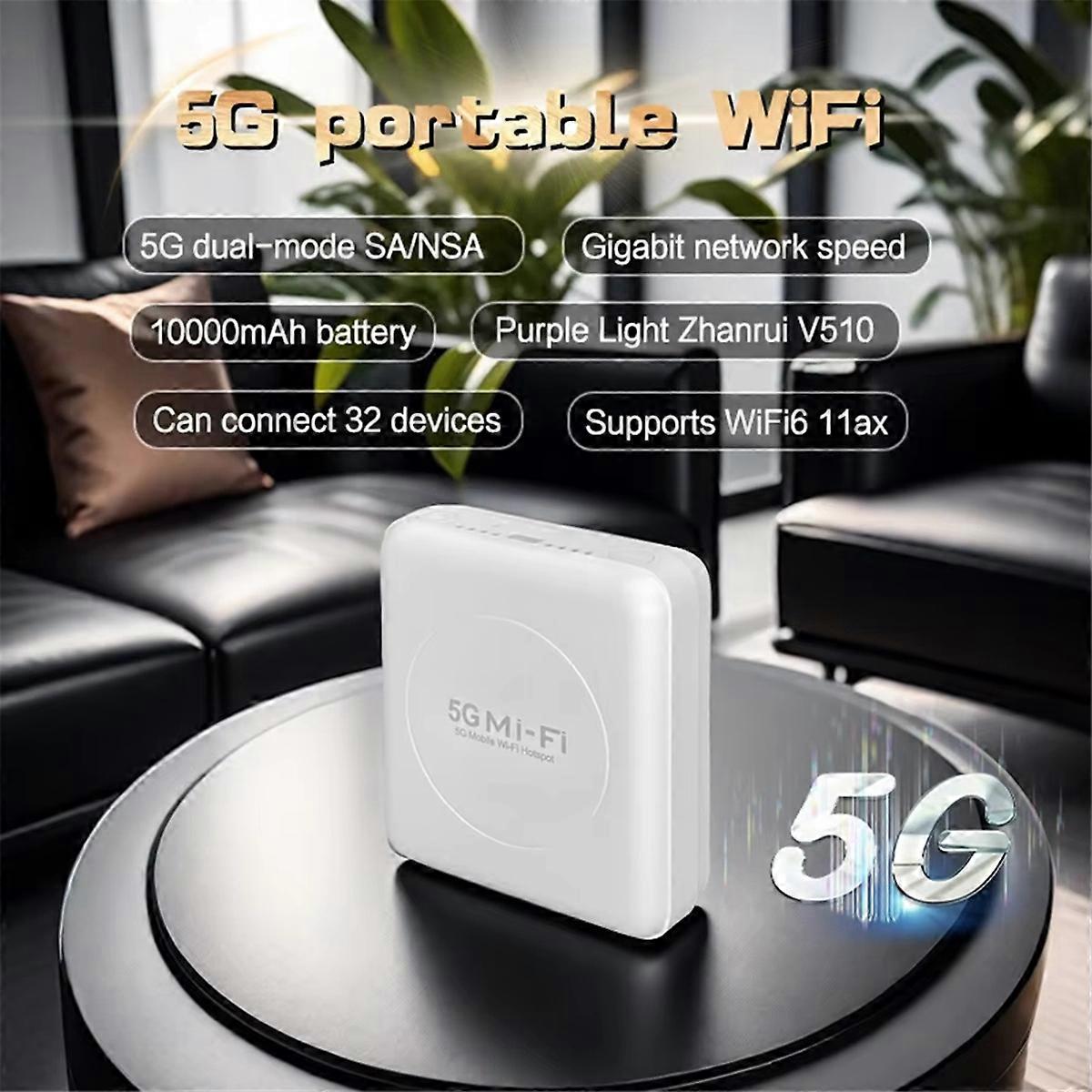 5G WiFi 6 Pocket Wifi Router with SIM Card