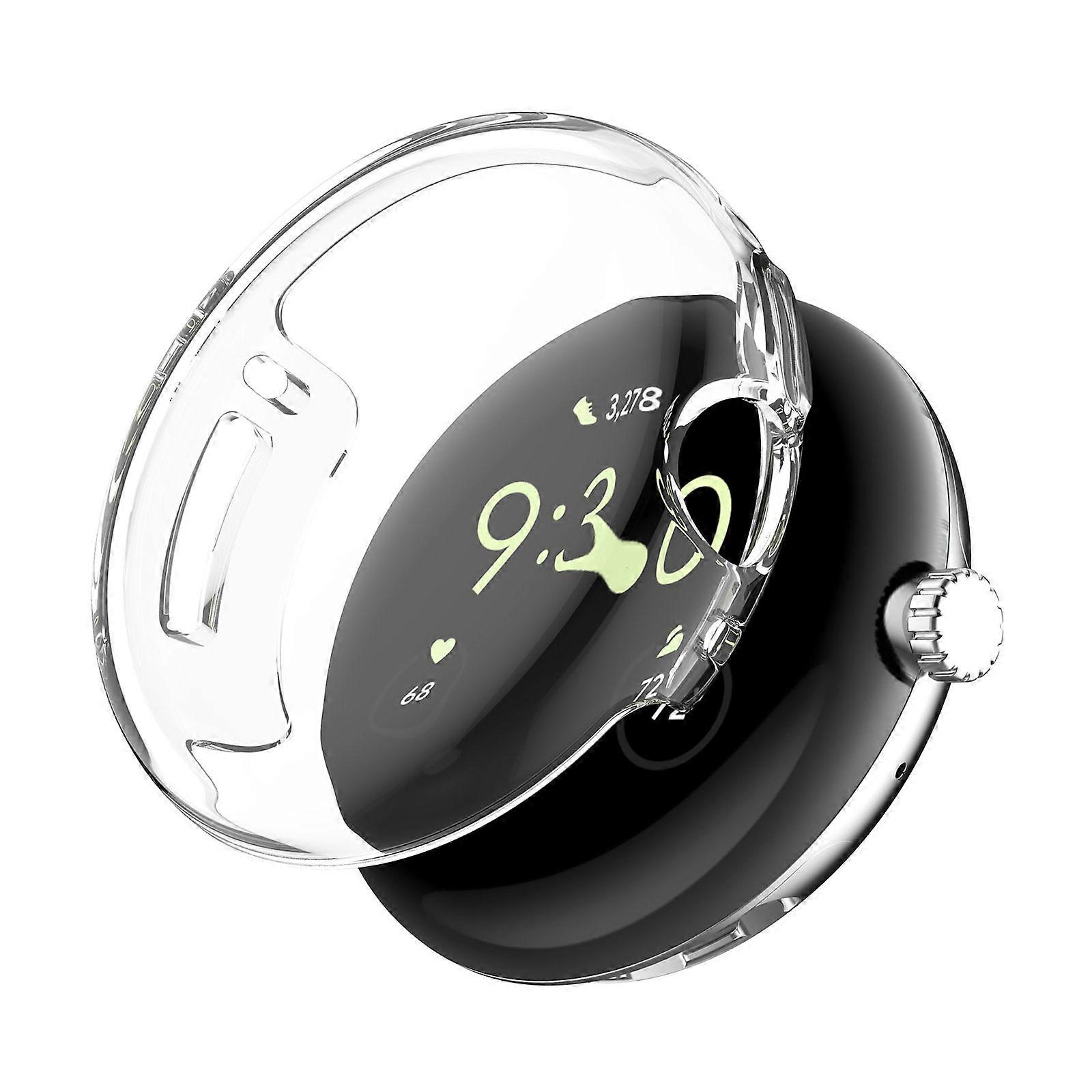 Scratch Resistant Smartwatch Anti Dust Cover Waterproof Shockproof Housing Sleeve Full Coverage Shell for Pixel Watch 2 Clear