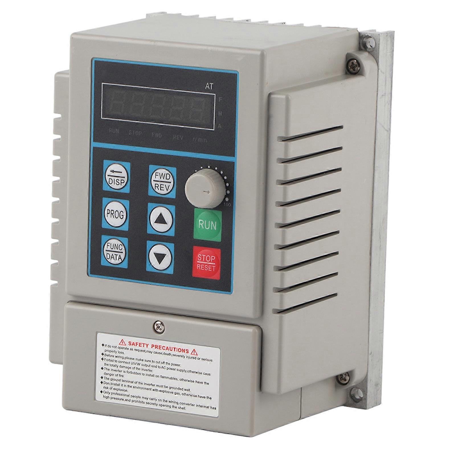 220VAC Variable Frequency Drive VFD Speed Controller for Single phase 0.45kW AC Motor