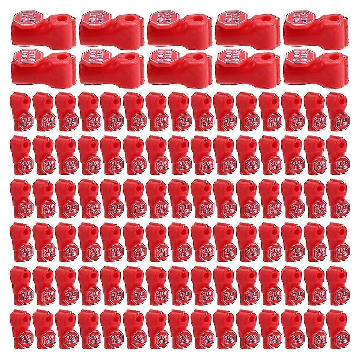 100pcs 6mm Plastic Anti-Theft Locks Unlock Device Retail Shop Supermarket Peg Hook Stop Lock Pegboa