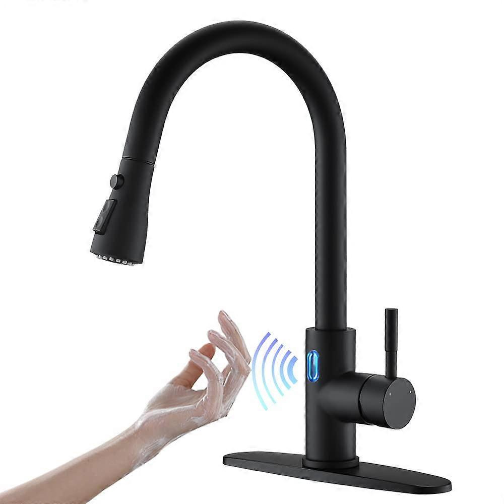 Touchless Kitchen Faucet with Pull Down Spray LED Light Motion Sensor for Kitchen Sink