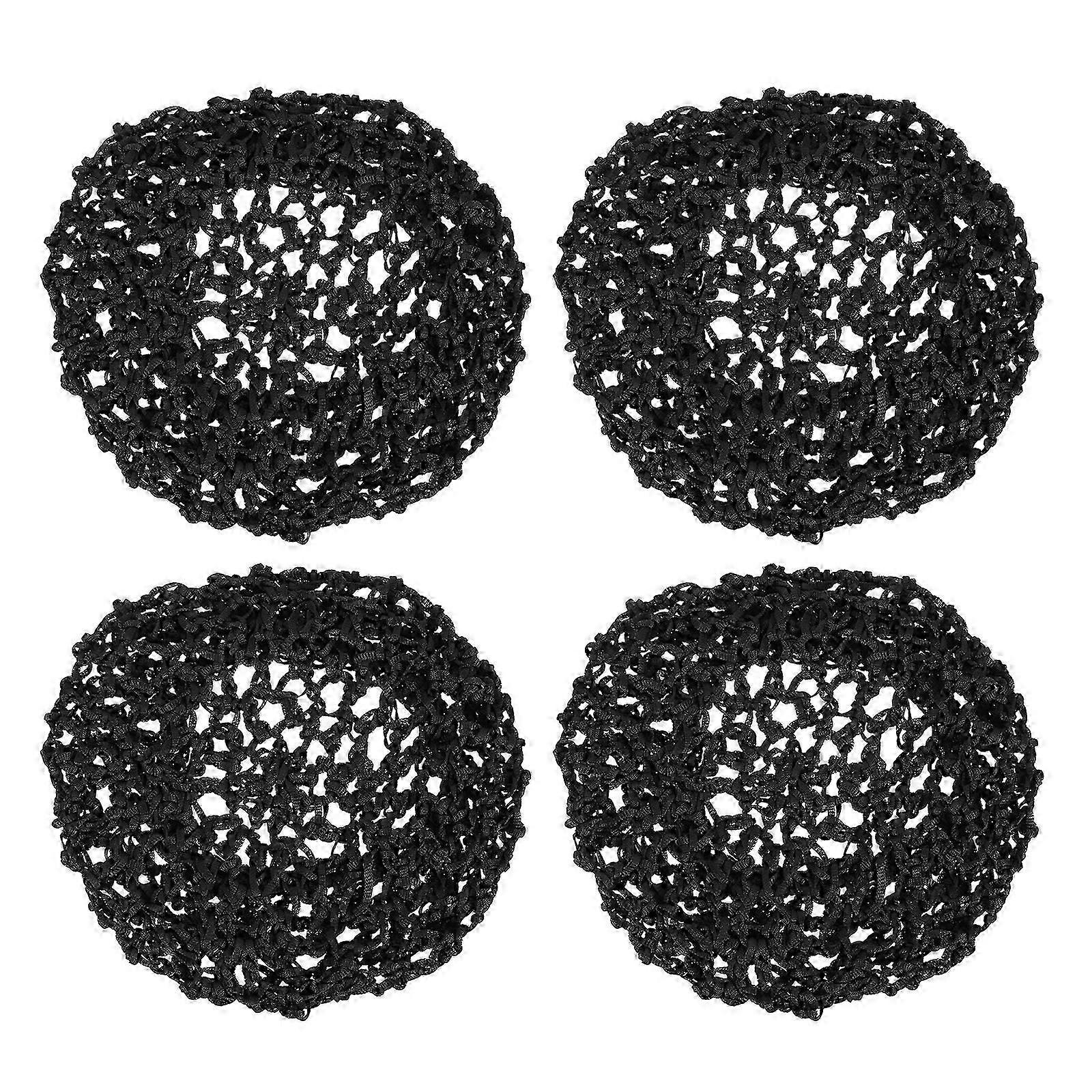 4 stk. heklet hårnett i netting, premium heklet hårnett