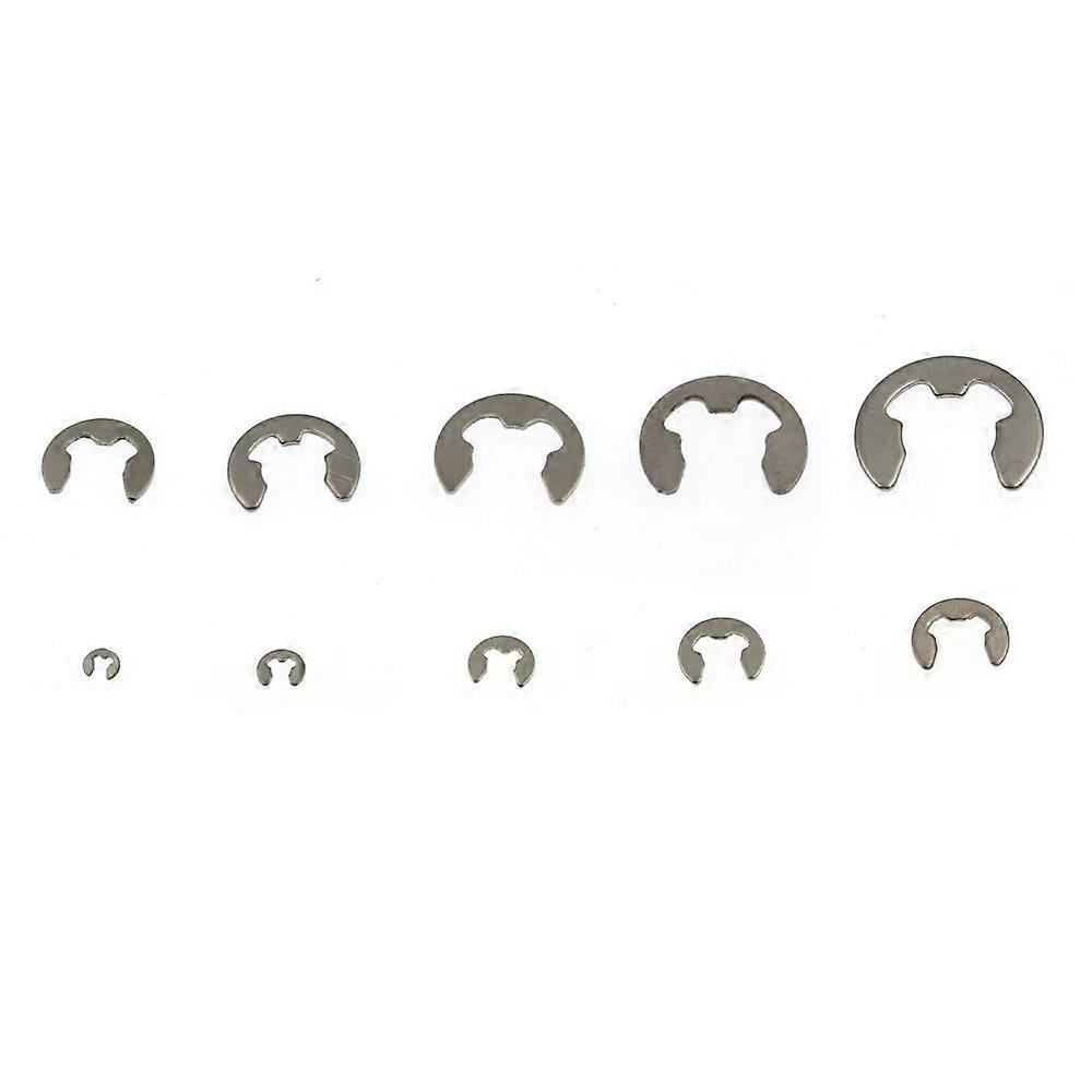 200st 304 E Clip Bricka Sortimentssats Låsring Låsring för axelfäste M1.5-M10