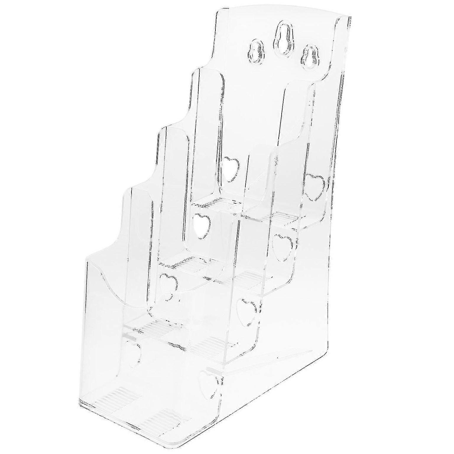 Acrylic Wall Mount File Rack - Stylish Pamphlet Holder & Document Stand for Organized Workspace