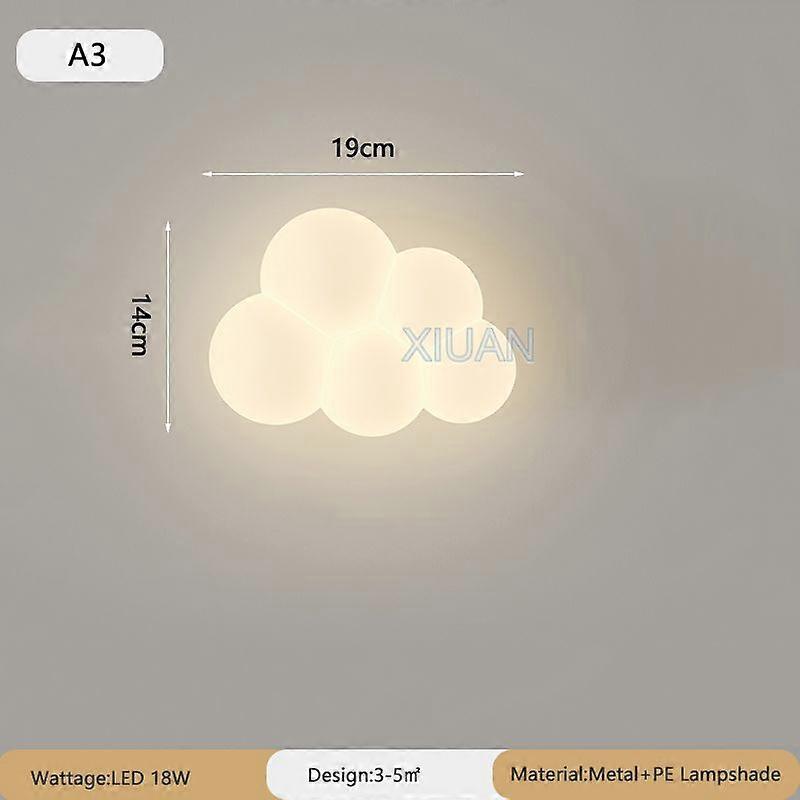 קוף אור קריקטורה בעלי חיים מנורת קיר ענן לבן פמוט חדר ילדים מנורת לילה חדר שינה לילדים מנורת ליד המיטה הגנת עיניים