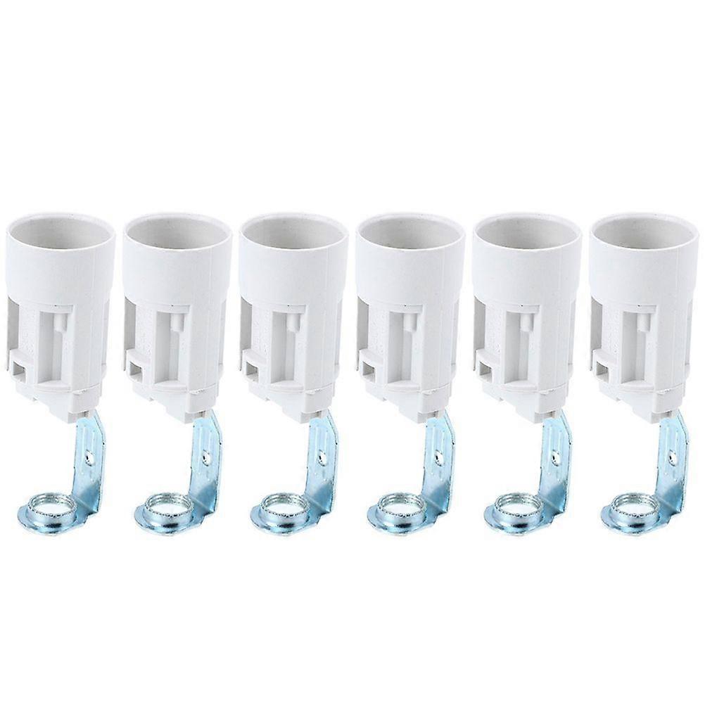 6pcs Candelabra Socket Adapter E14 Screw Light Socket Replacement Light Sockets