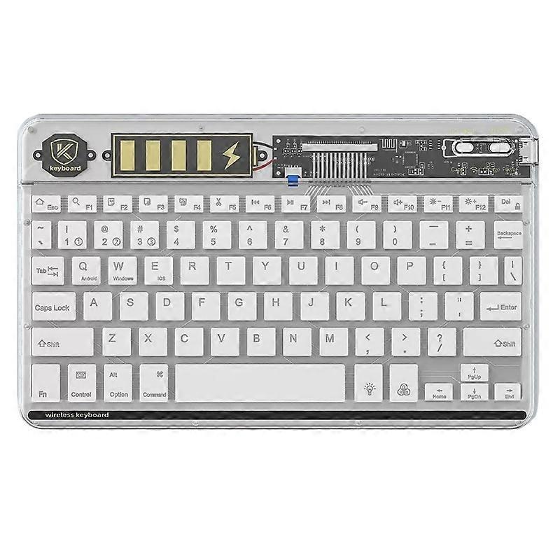 Transparent Lighting Bluetooth Keyboard 10 Inch Wireless Silent Keypad