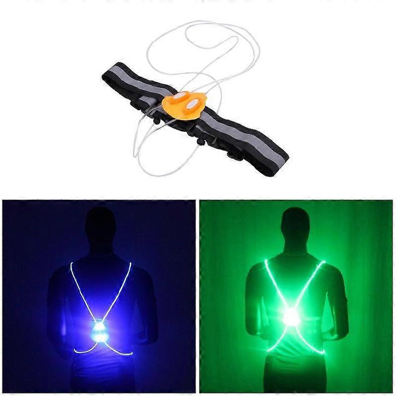 1pcs Light Up LED Reflective Vest Safety Belt Strap Night Running Cycling Glow