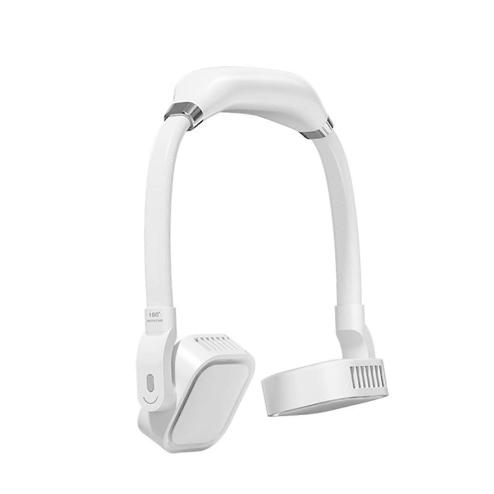 USB Neck Fan with Bladeless Design, Hands-Free Rechargeable 4000mAh Battery, Lightweight and Adjustable for Comfort