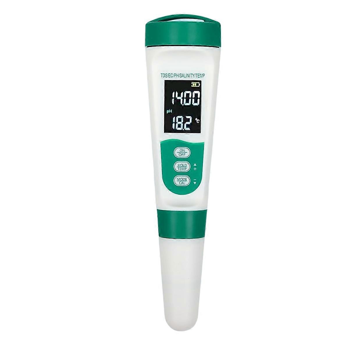 5-in-1 Digital PH Meter, Voice Water Quality Tester, PH/EC/TDS/Salinity/Temp Meter, TDS Meter for D