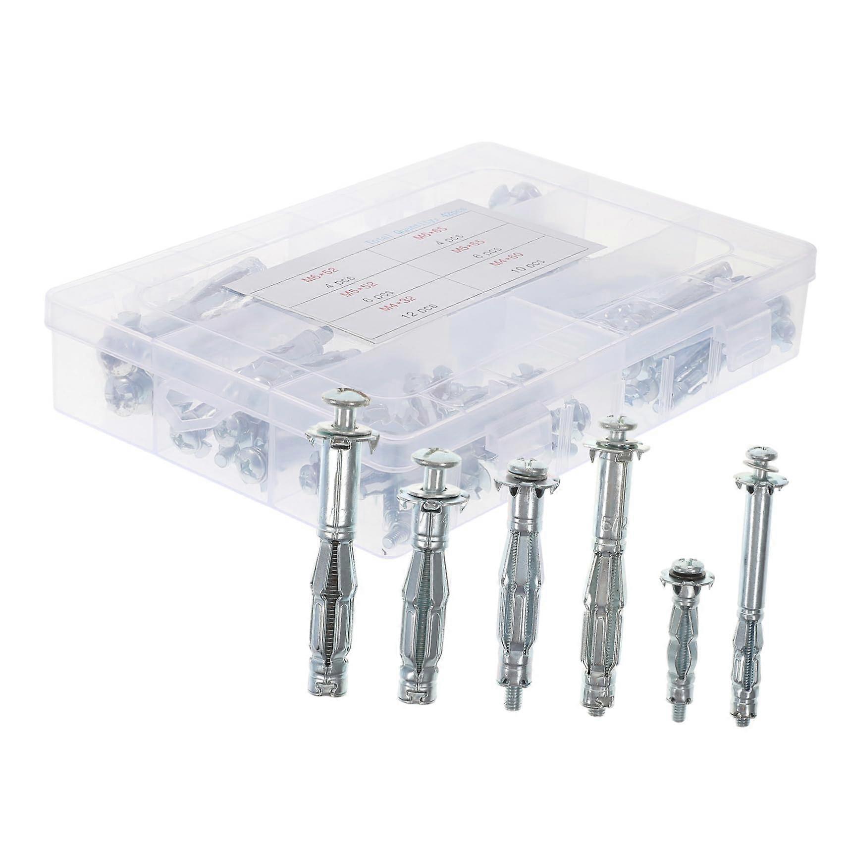 Self Tapping Screws,42pcs Hollow Expansion Bolt Bolts Screw Fasteners Petal Nuts Hollow for Wall Hollow Nuts with Screw Expansion Nut Jack Nuts