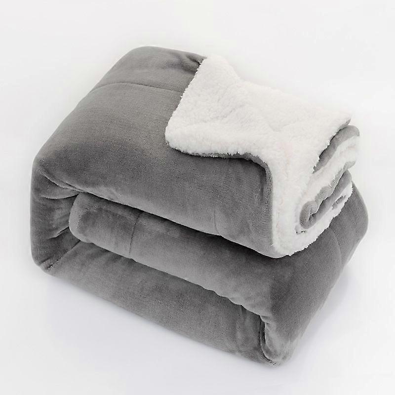 Lamb's wool blanket thickened double layer flannel blanket 130*160CM