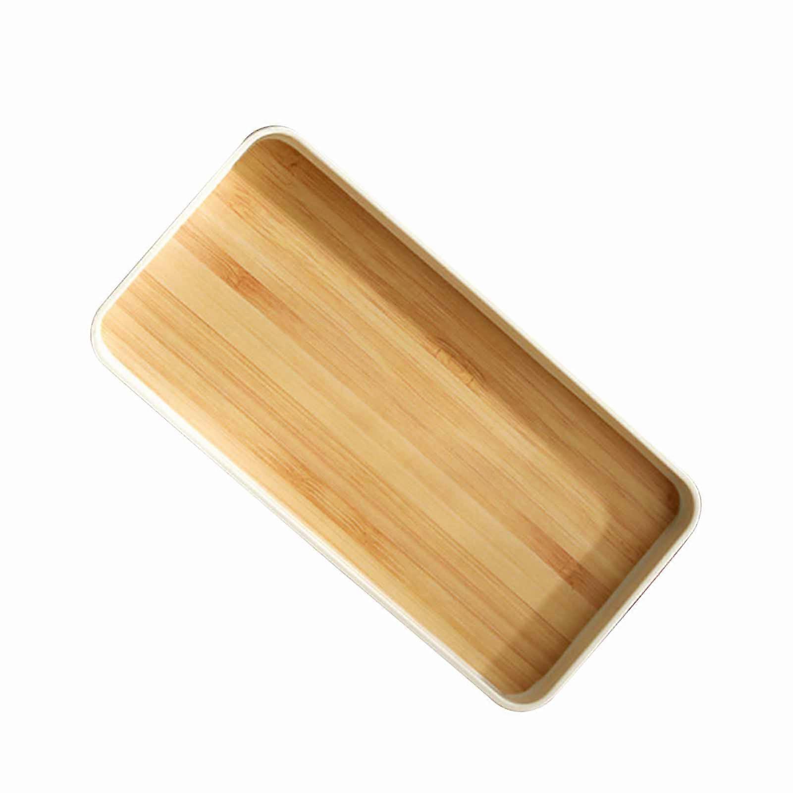 Rectangular Service Tray Simple Decorative Multi Functional Plastic Snack Fruit Plate for Home Living Room