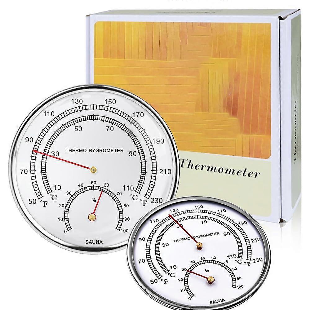 2 Pcs Sauna Thermometer Fahrenheit, 2 in 1 Sauna Wall Thermometer Fahrenheit Centigrade