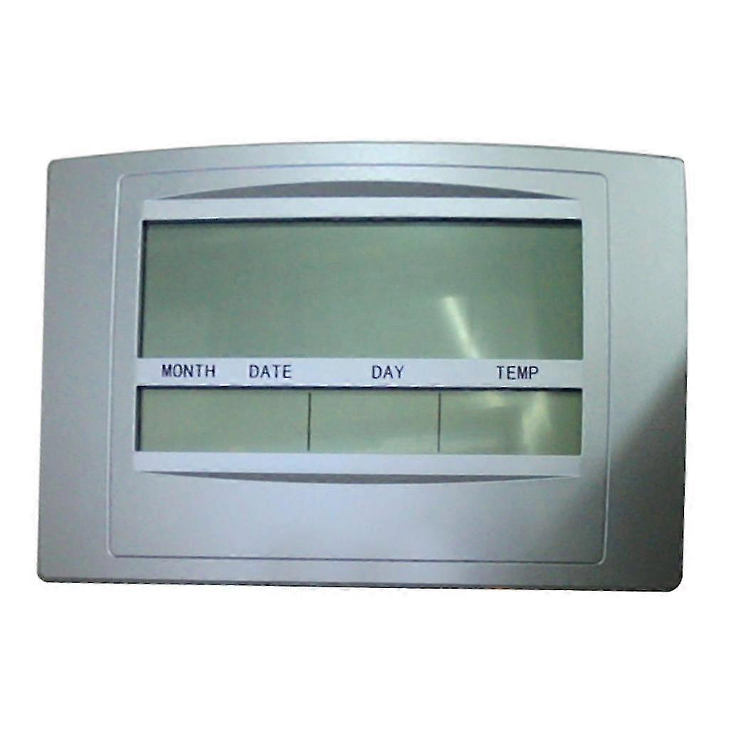 Digital Alarm Clock with Calendar Thermometer, ABS Plastic Home Office Desk Decor