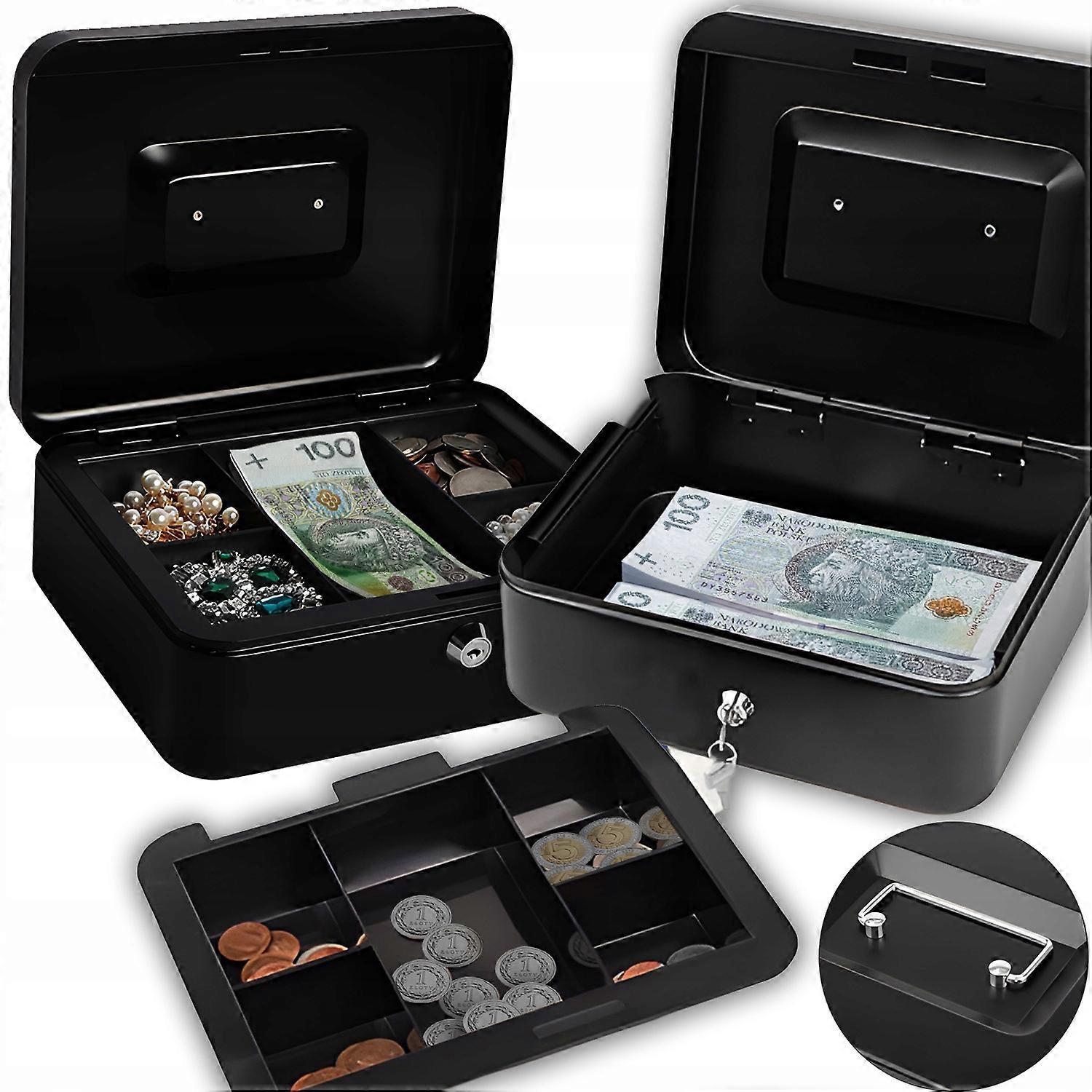 Cassetta di sicurezza grande Cassetta di sicurezza Chiave portasoldi in metallo Xxl 20x17x9cm