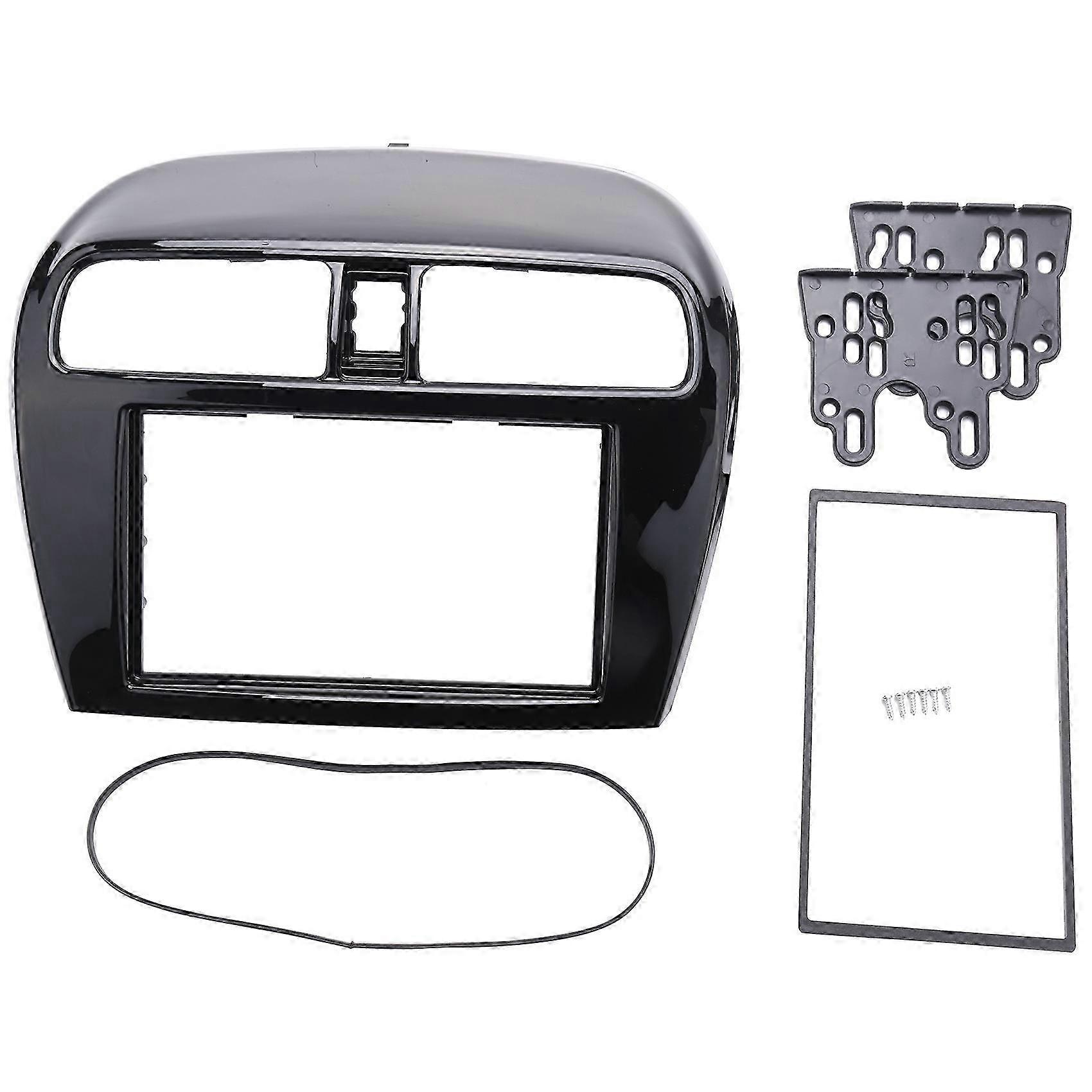 Fascia Double Din for Space Star Attrage Radio Stereo Panel Dash Mounting Installation Trim Kit Face Frame(178x102Mm)