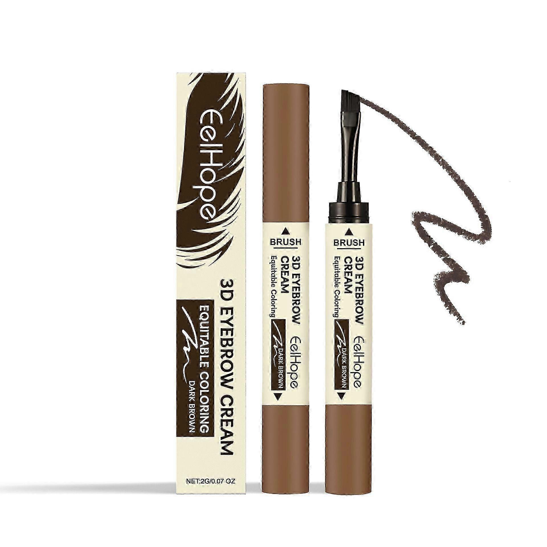 Eelhope Three-Dimensional Color Double-Headed Brow Cream Naturally Waterproof Not Smudge Quick Makeup