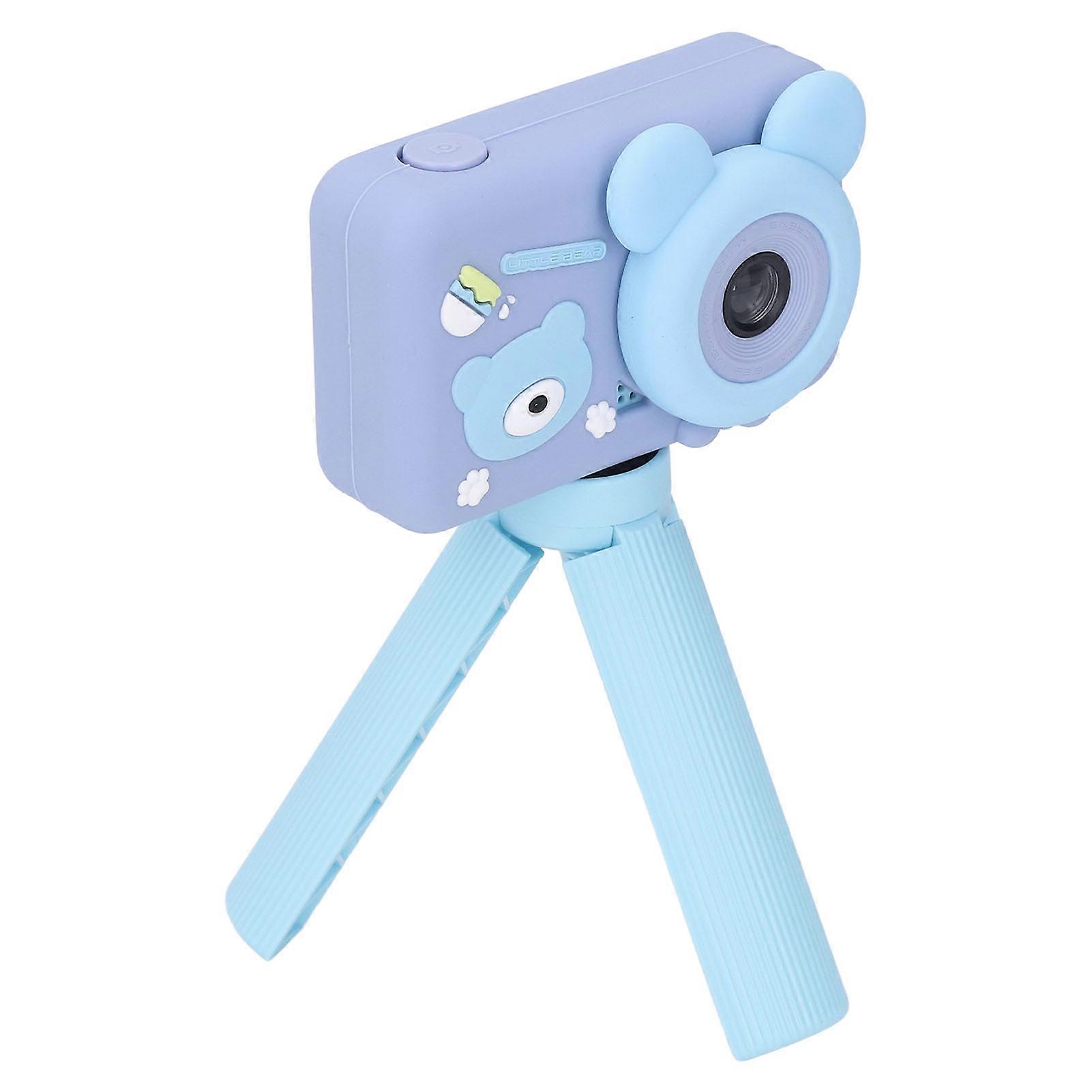 Digital Camera 48MP 1080P Dual Lens Selfie Vlogging Camera Anti Shake Portable Cameras with Tripod for Kids Teens Boys Girls Sky Blue 