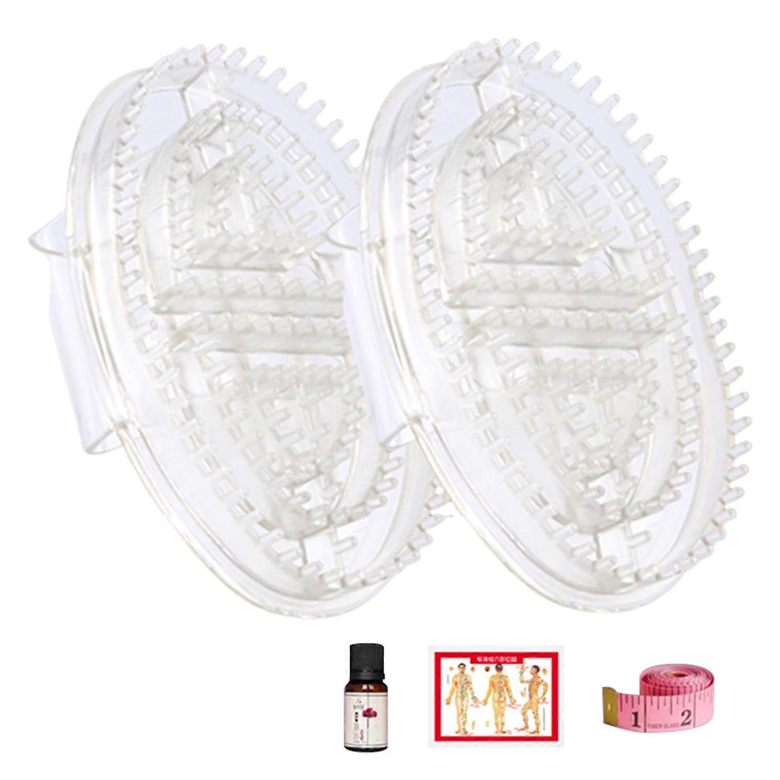 PVC Meridians Brush with Essential-Oil Soft Gentle Whole Body Relaxation Massage Comb for Women