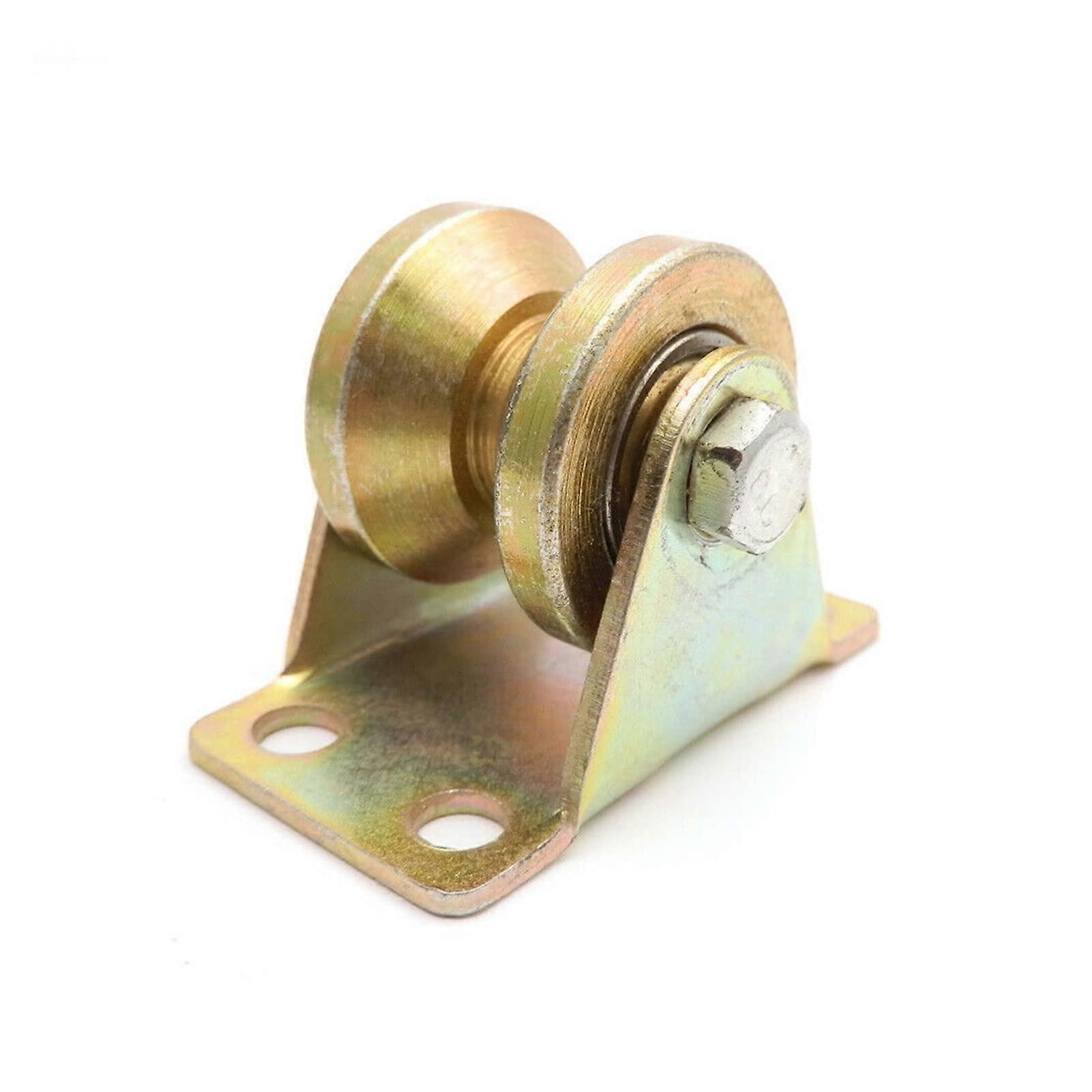 Riemenscheibenblock, Rollenscheibenräder, Riemenscheibenblock mit 60 mm Durchmesser Stahllager Stahlnut Starres Lenkrad