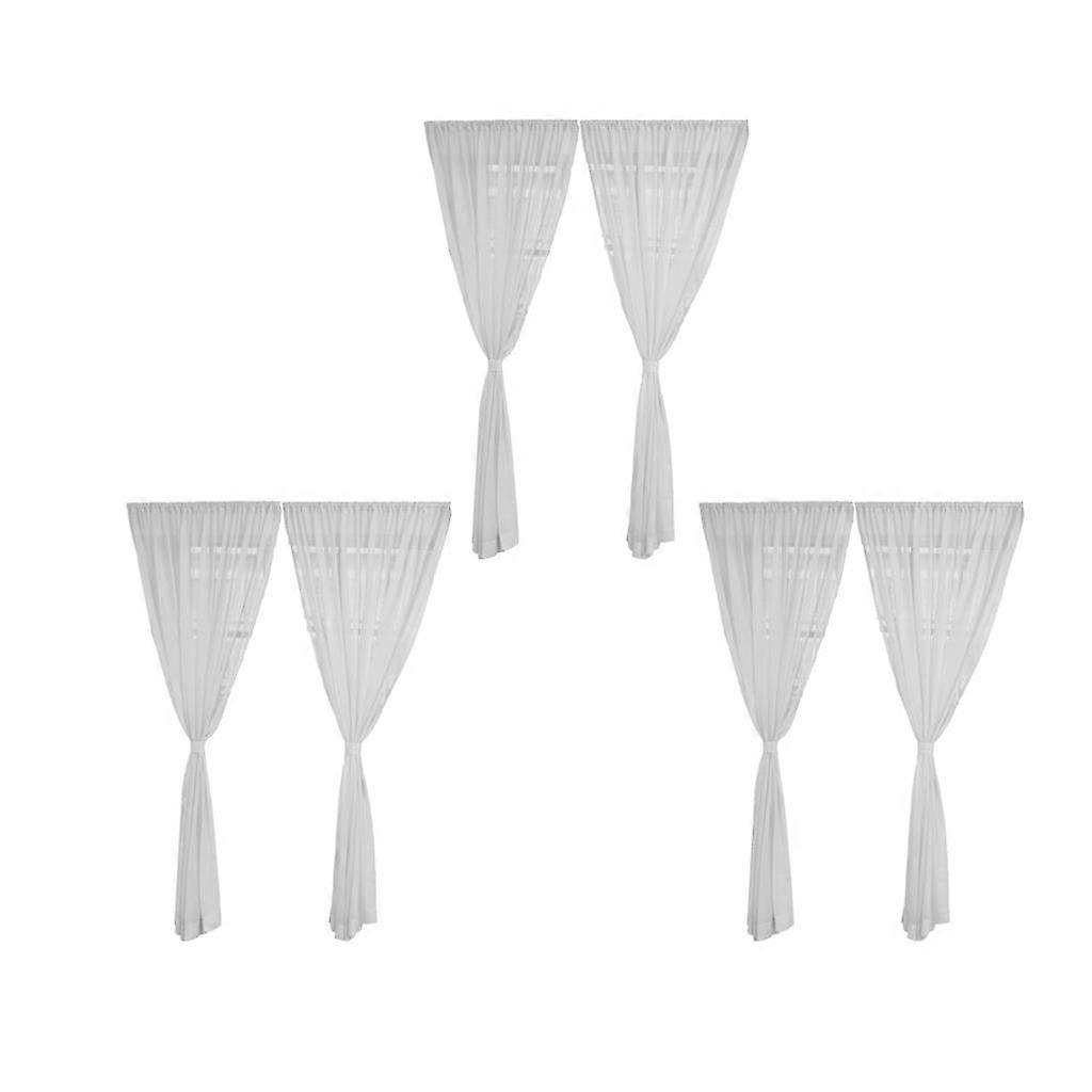 6 Curtain Door Window Voile Drape 100x270cm