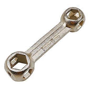 10-in-1 Bicycle Hex Wrench 6-15mm Bone Shape Hexagon Repair Tool External Hexagonal Wrench Heavy Duty Reinforced Alloy Steel Spanner