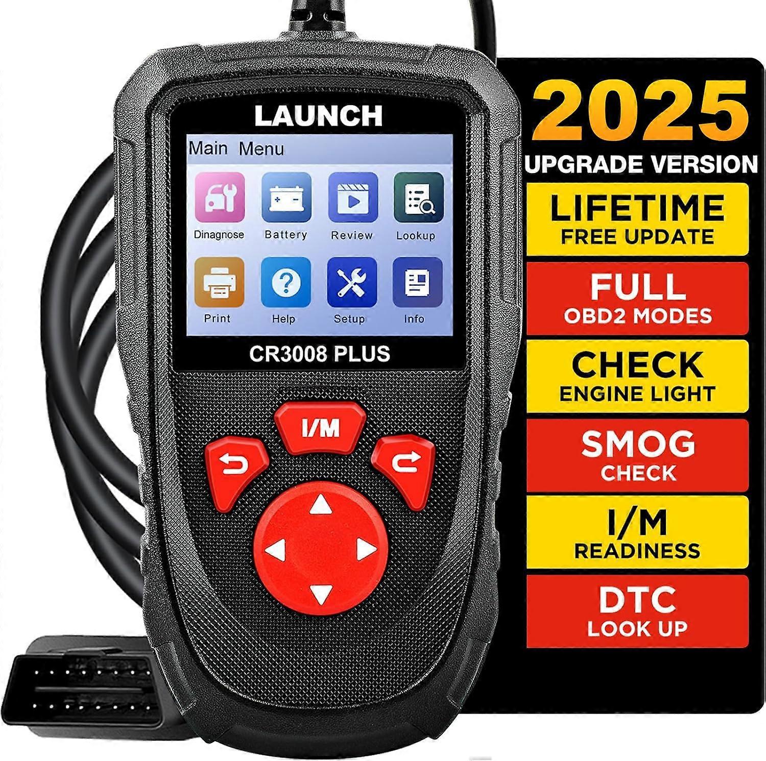 OBD2 Scanner CR3008 Plus Diagnostic Tool, One-Key I/M, Lifetime Updates, Check Engine Code Reader for All Vehicles 1996+, Battery Test
