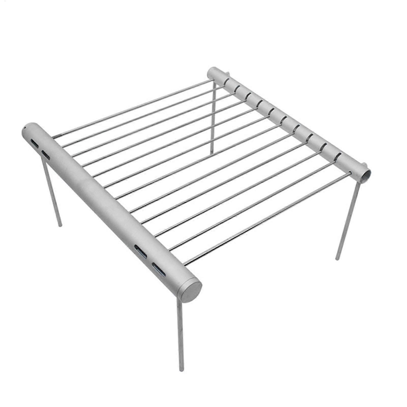 Folding Camping Grill Stainless Steel Stand Detachable Griddle Table, Compact Portable, 11.81x10.63x8.66 In